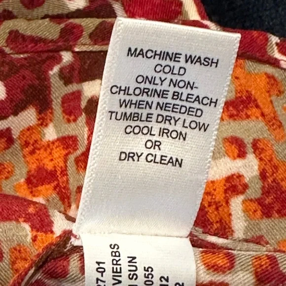 BANANA REPUBLIC HOUNDSTOOTH AUTUMN SUN COLOR 3:4 SLEEEVES, KEYHOLE AT FRONT - Picture 7 of 9